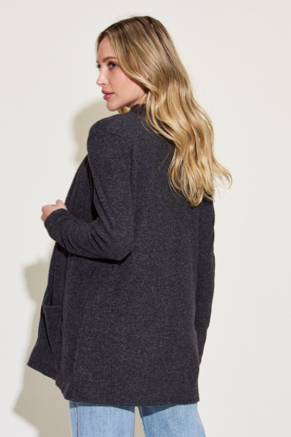 Open Front Long Knit Cardigan-Coats & Jackets-ONVOILA